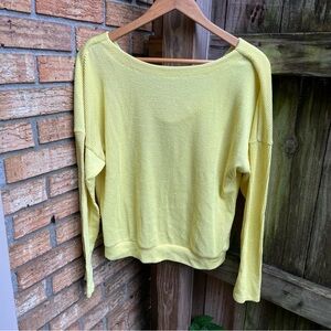 Anthropologie Maeve Bright Yellow Sweater with Low Back